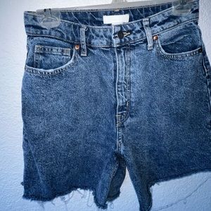 High waisted jean shorts